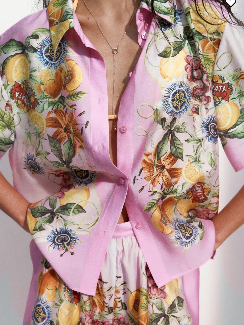 H&M Pink Flora OVERSIZED PRINTED - Picture 4 of 13
